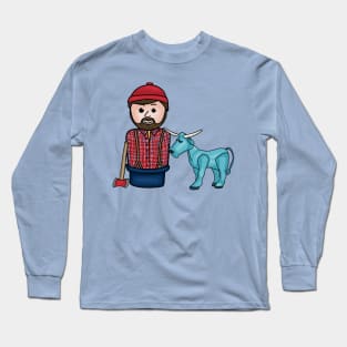 Paul Bunyan and Babe the Blue Ox Long Sleeve T-Shirt